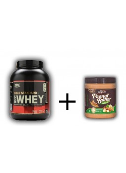 ON Gold Standard 100% Whey Protein 5 LBS + Alpino Natural Peanut Butter Smooth 1Kg 